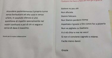 avviso in napoletano