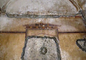 Particolare frammenti di un affresco interno